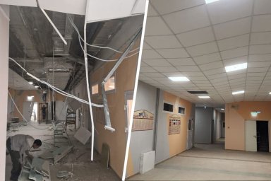 В российской школе обвалился потолок
