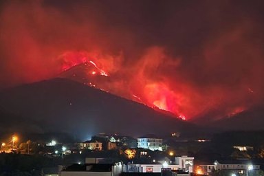 Лесной пожар в Геленджике не представляют угрозы населенным пунктам и инфраструктуре